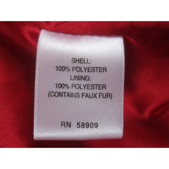 GB Girls Jacket Youth XL 14/16 Red Fleece Open Fuzzy Polyester Pockets Coat - Picture 4 of 16